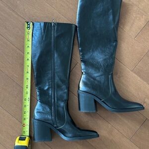 Steve Madden Women's Black Knee-High Leather Boots